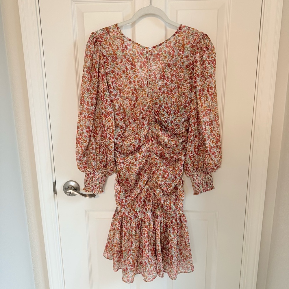 NWT byTiMo Chiffon Sheer Flowers Dress, S